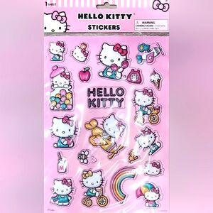 Hello kitty puffy stickers 1 sheet NIP